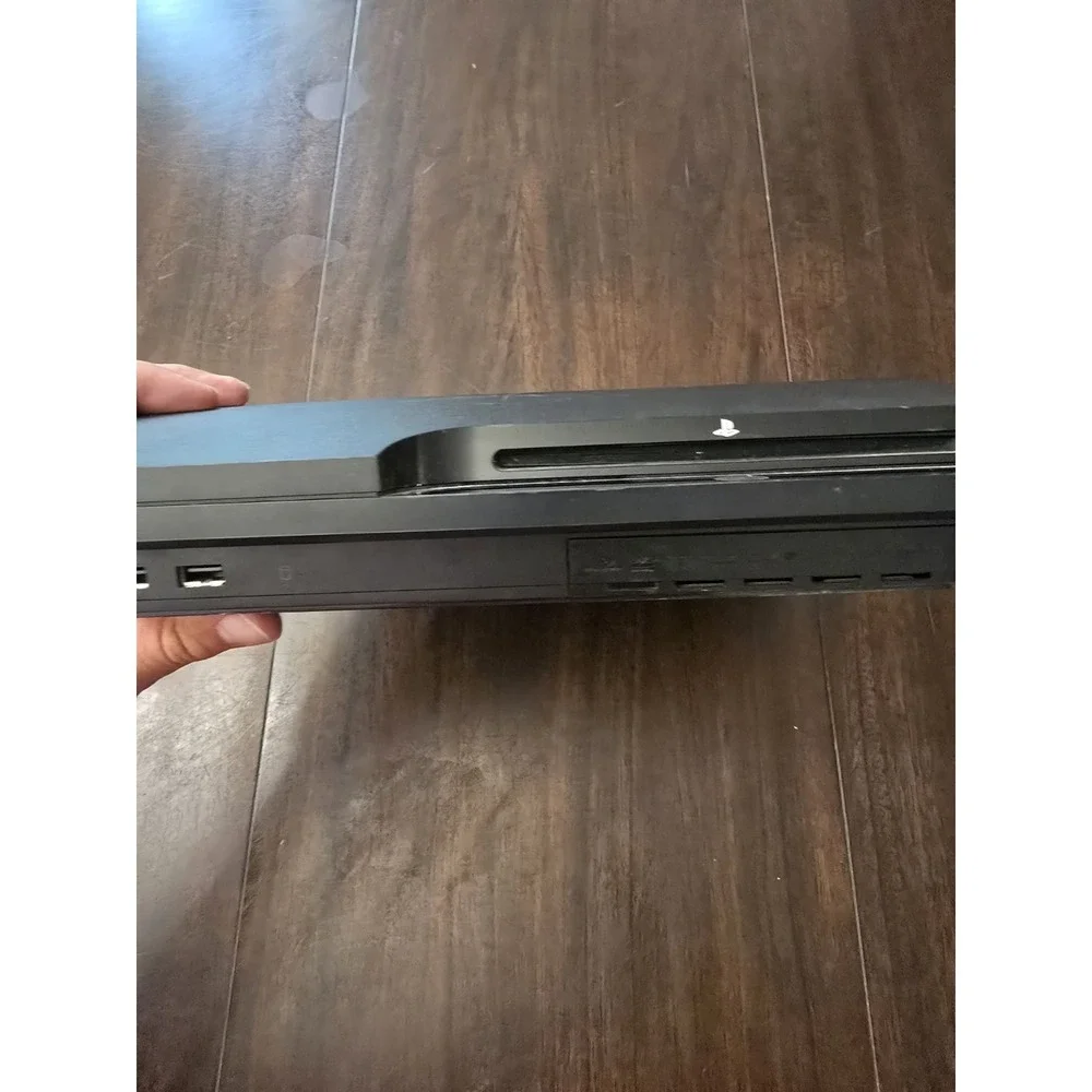 Sony PlayStation 3 Console PS3 Slim Black Bundle‎ Controller & Cords Tested
